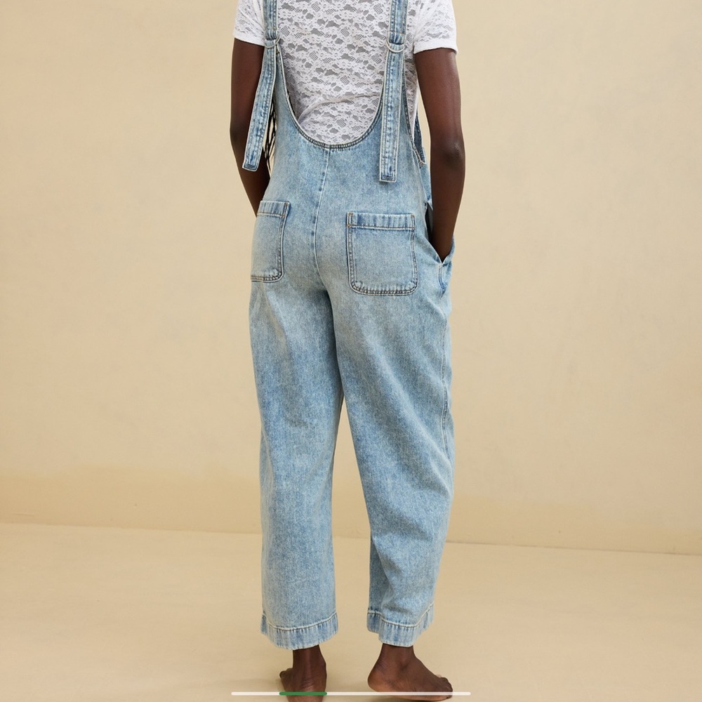 Aerie Light Blue Women's Denim Overalls - Picture 4 of 5